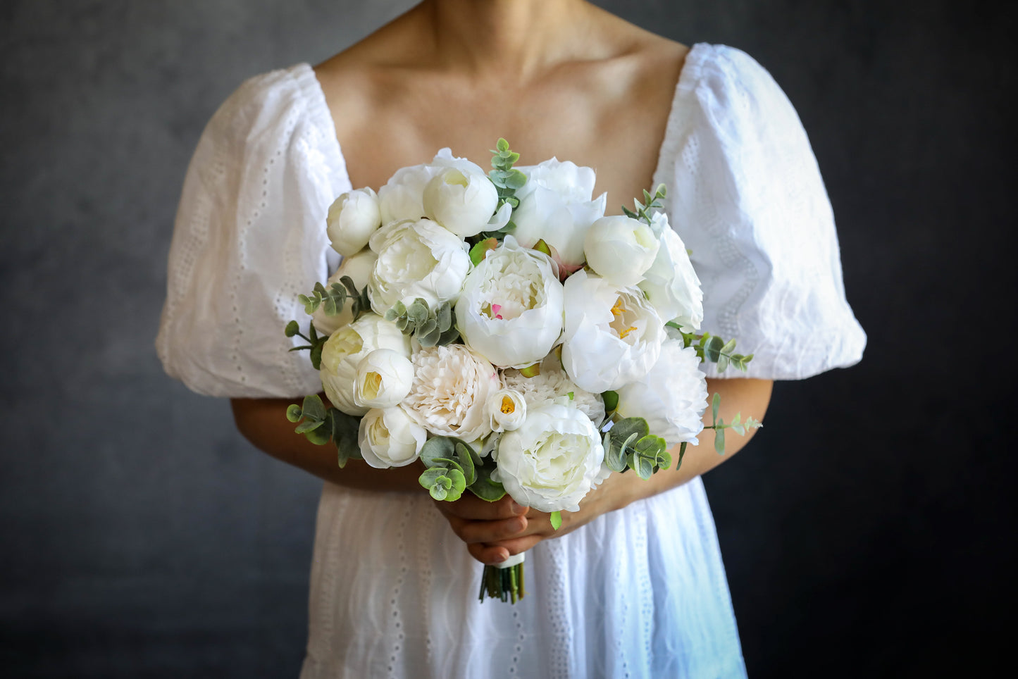 White Peony Bouquet