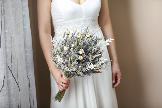 White roses & Lavender Bouquet