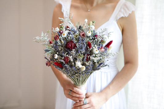 Autumn Burgundy & Lavender Bouquet