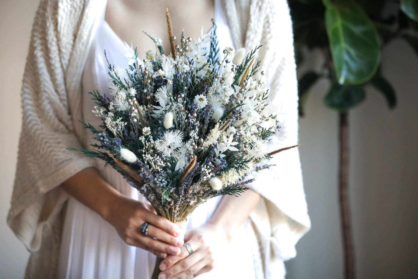 White Winter Boho Bouquet