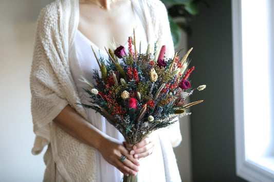 Red And White Winter Bouquet