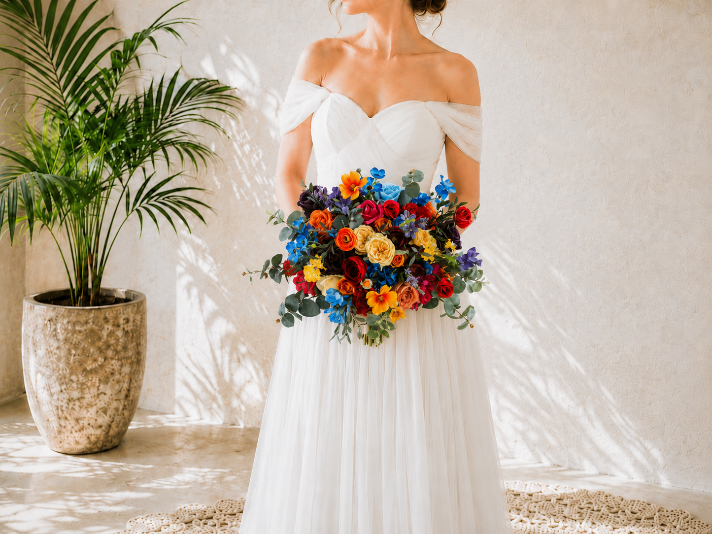 Colorful Silk Wedding Bouquet