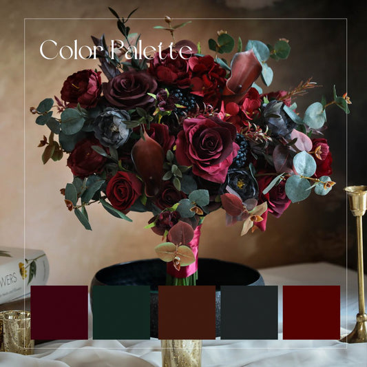 Moody Burgundy Bouquet