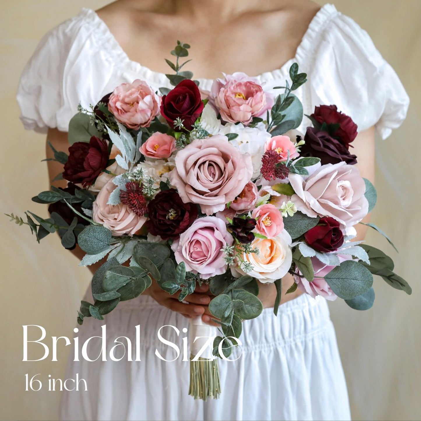 Romantic Pink And Burgundy Bouquet