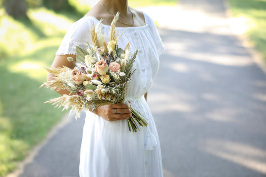 Blush rose & Pampas Bouquet