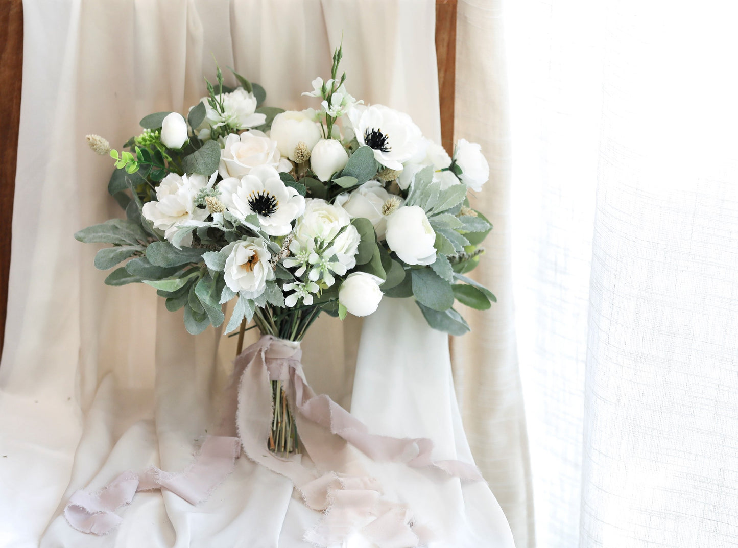 Anemone Silk Flowers Bouquet