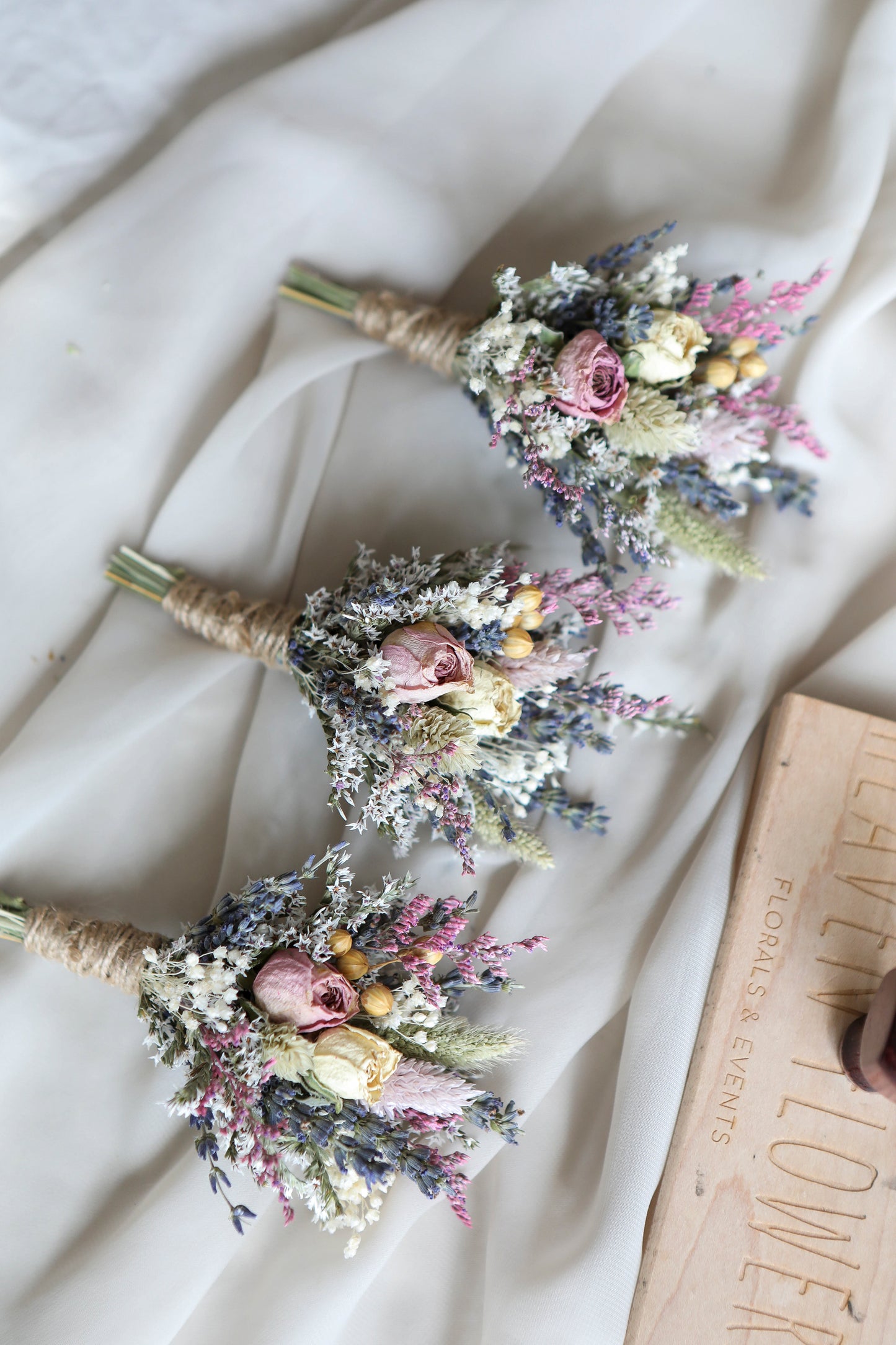 Lavender & Dried Pink Roses Bouquet