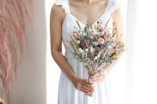 Peach & Lavender Boho Bouquet