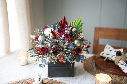 Red & Green Winter Centerpiece