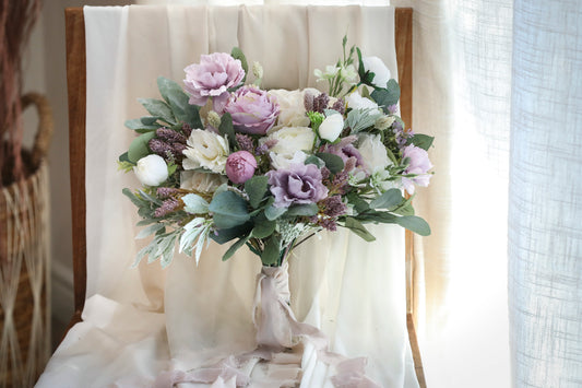 Lavender Silk Flowers Bouquet