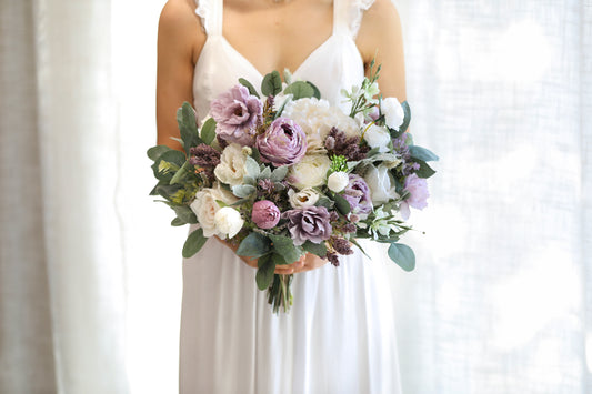 Lavender Silk Flowers Bouquet
