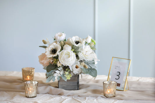 Anemone Silk Flowers Centerpiece