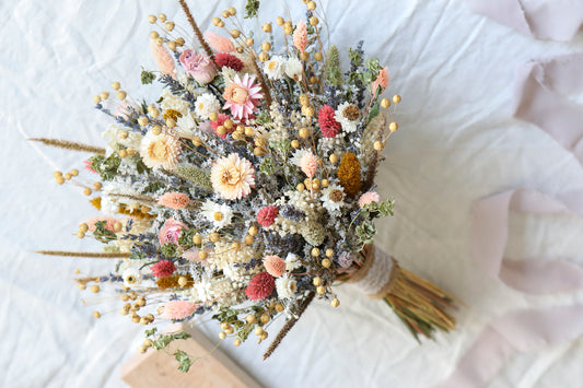 Peach & Lavender Boho Bouquet