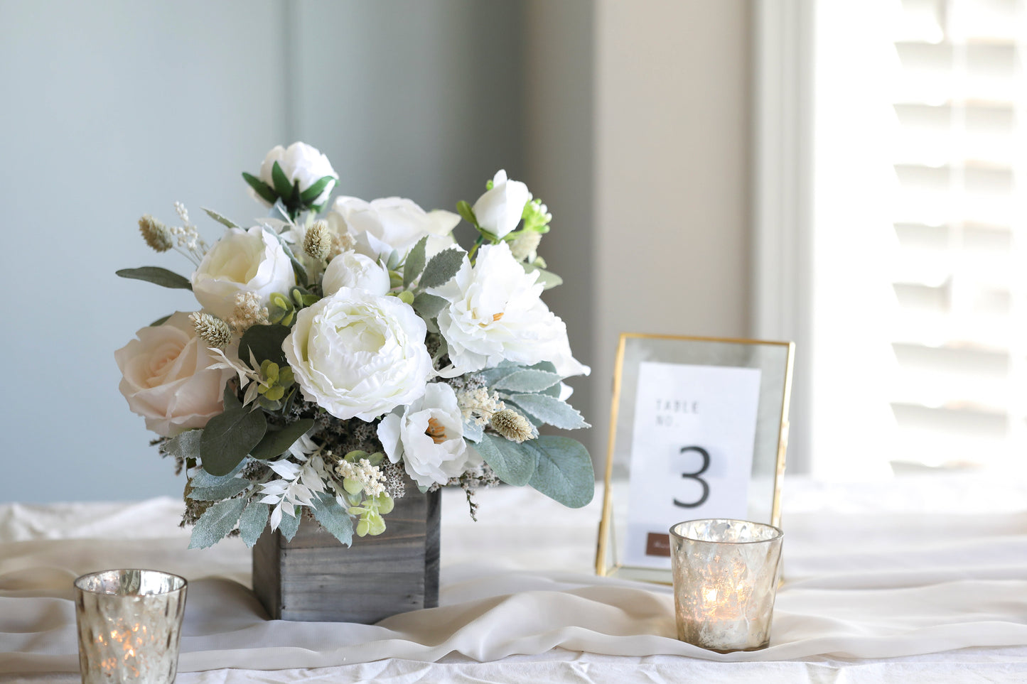 White Sage Silk Flowers Bouquet
