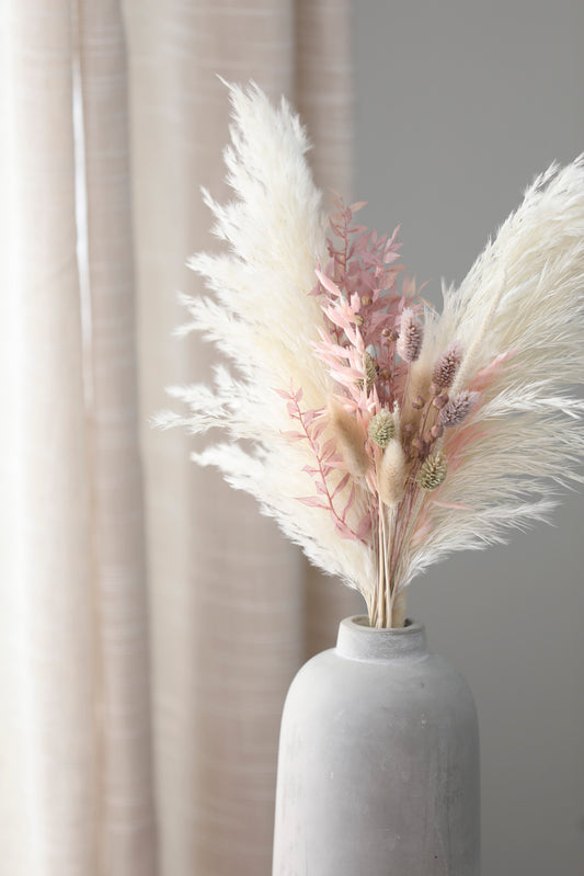 White & Pink Pampas Arrangement