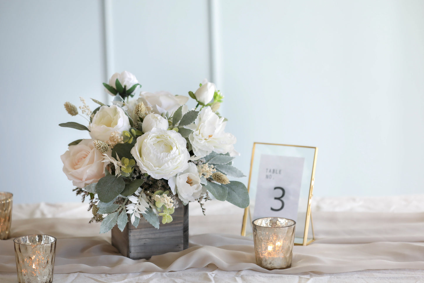 White Sage Silk Flowers Bouquet