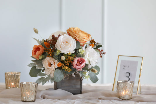 Mustard Silk Flowers Centerpiece