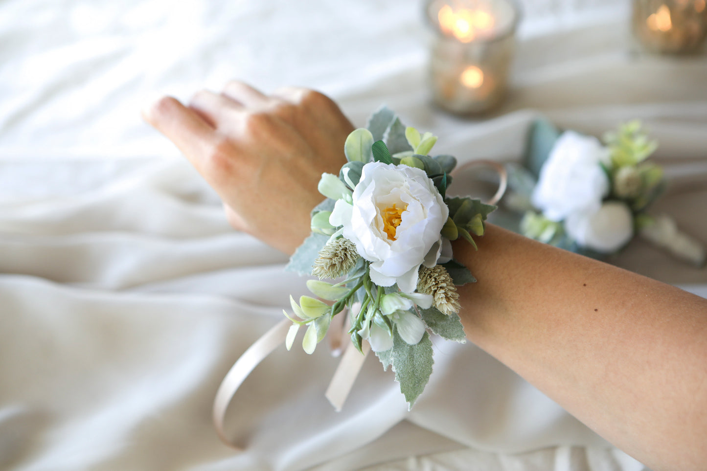 White Sage Silk Flowers Bouquet