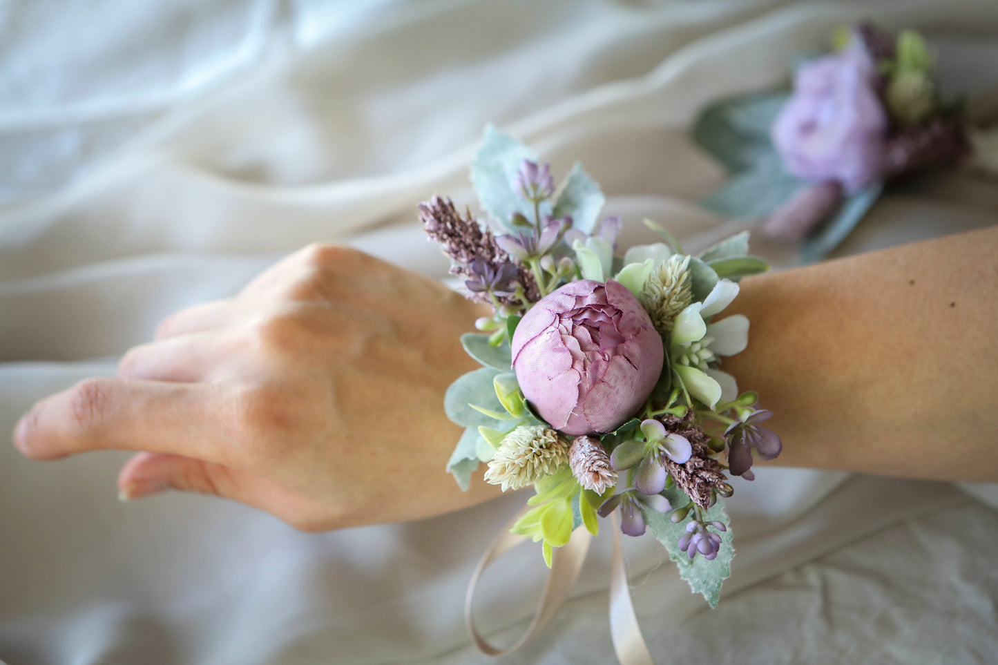 Lavender Silk Flowers Bouquet
