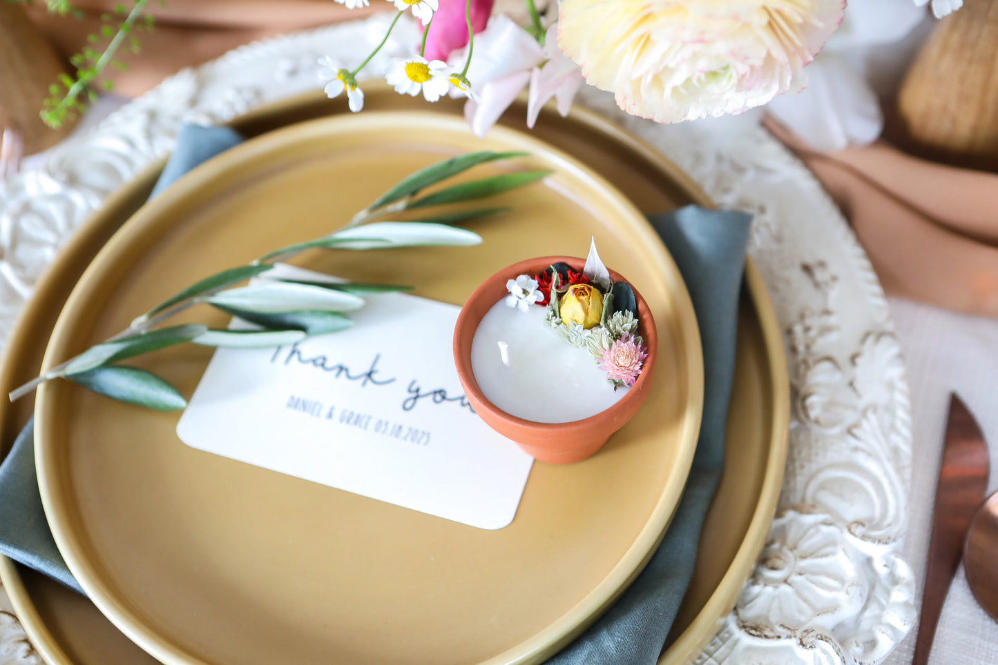 Flower Candle favors