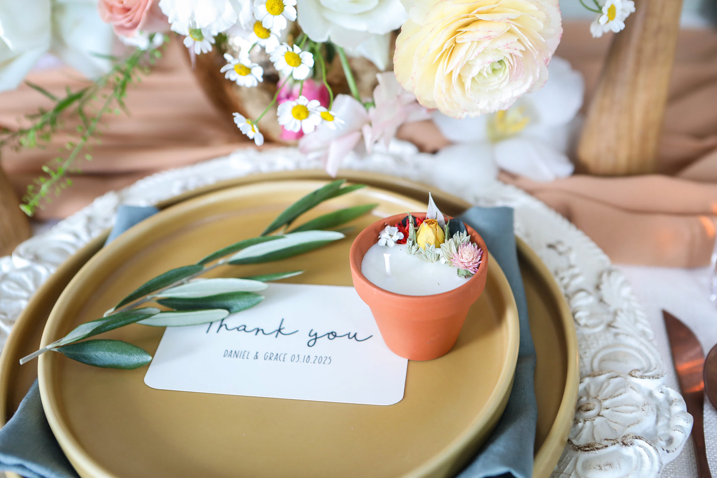 Flower Candle favors