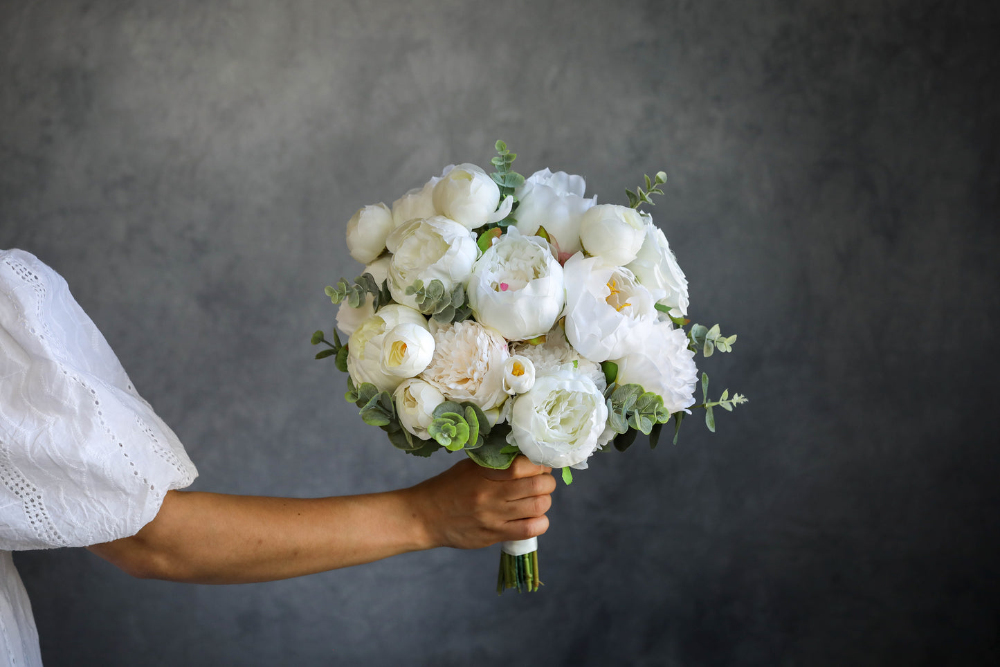 White Peony Bouquet