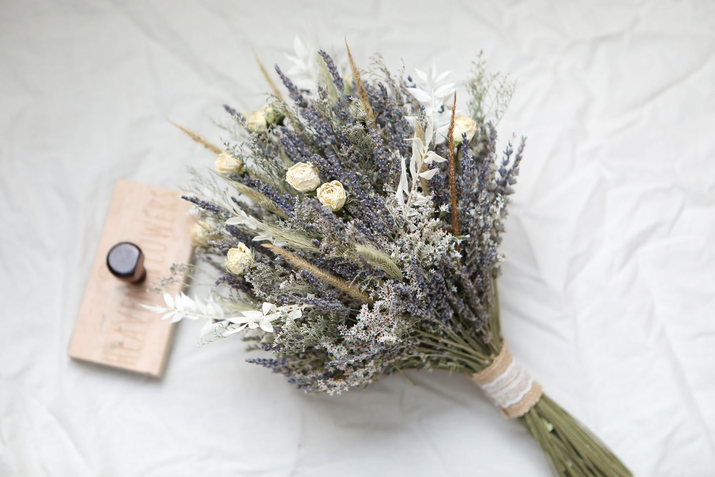 White roses & Lavender Bouquet