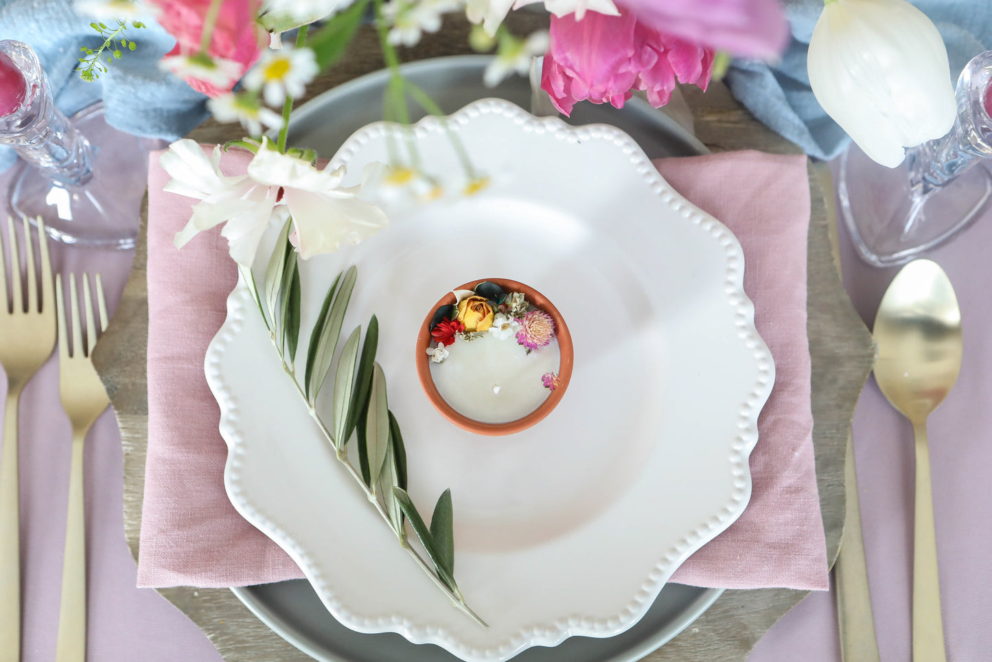 Flower Candle favors