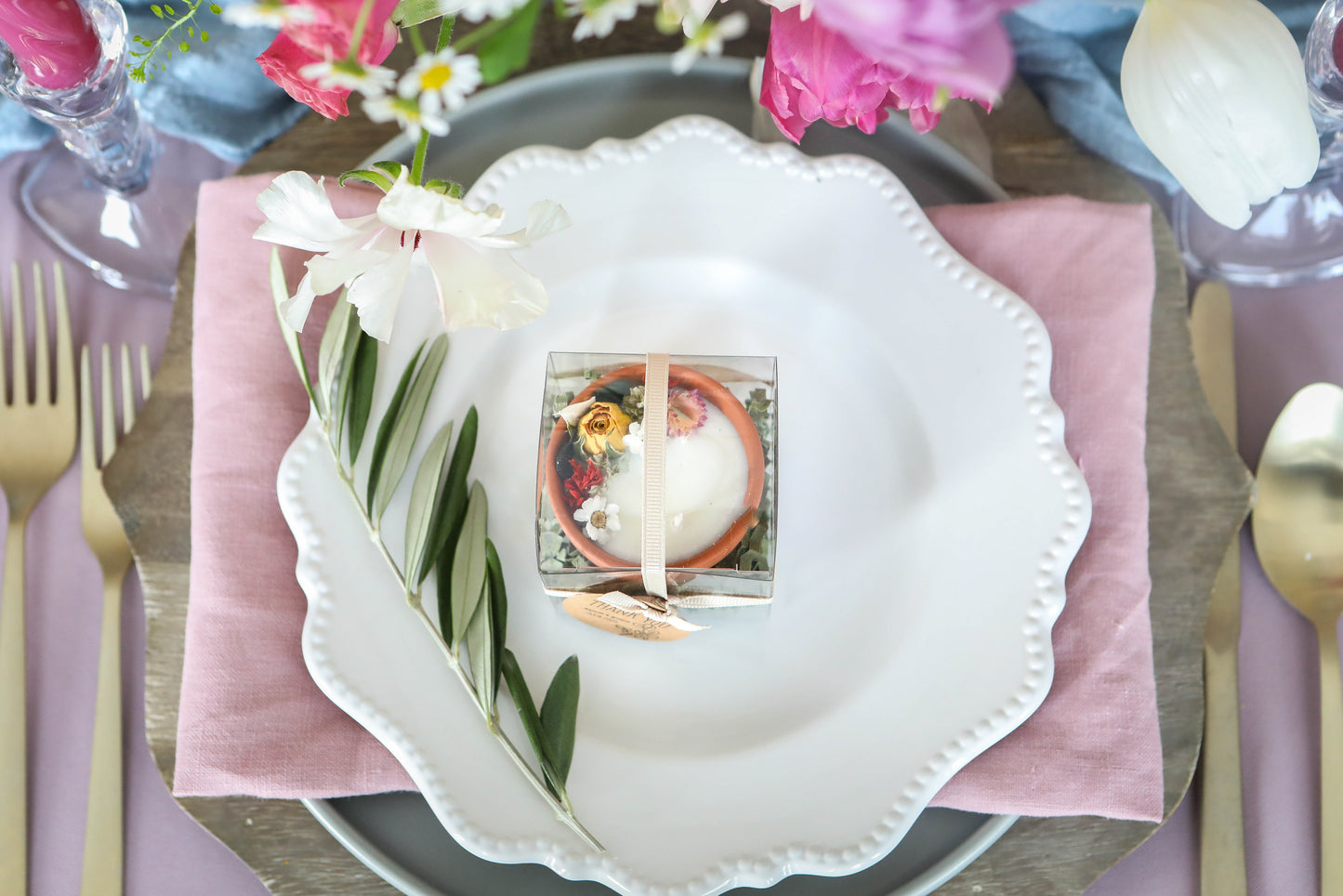 Flower Candle favors