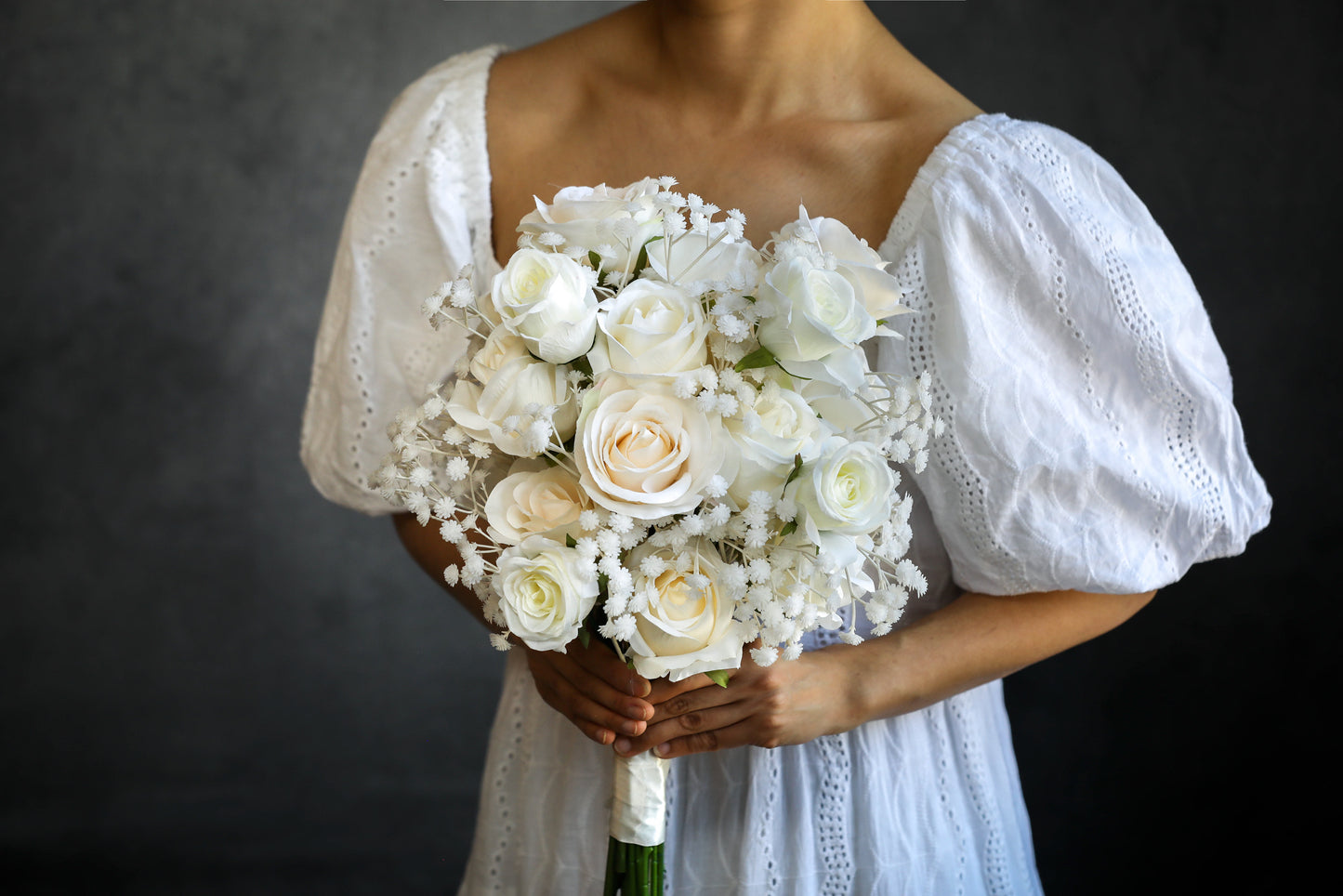 Classic White Roses Bouquet