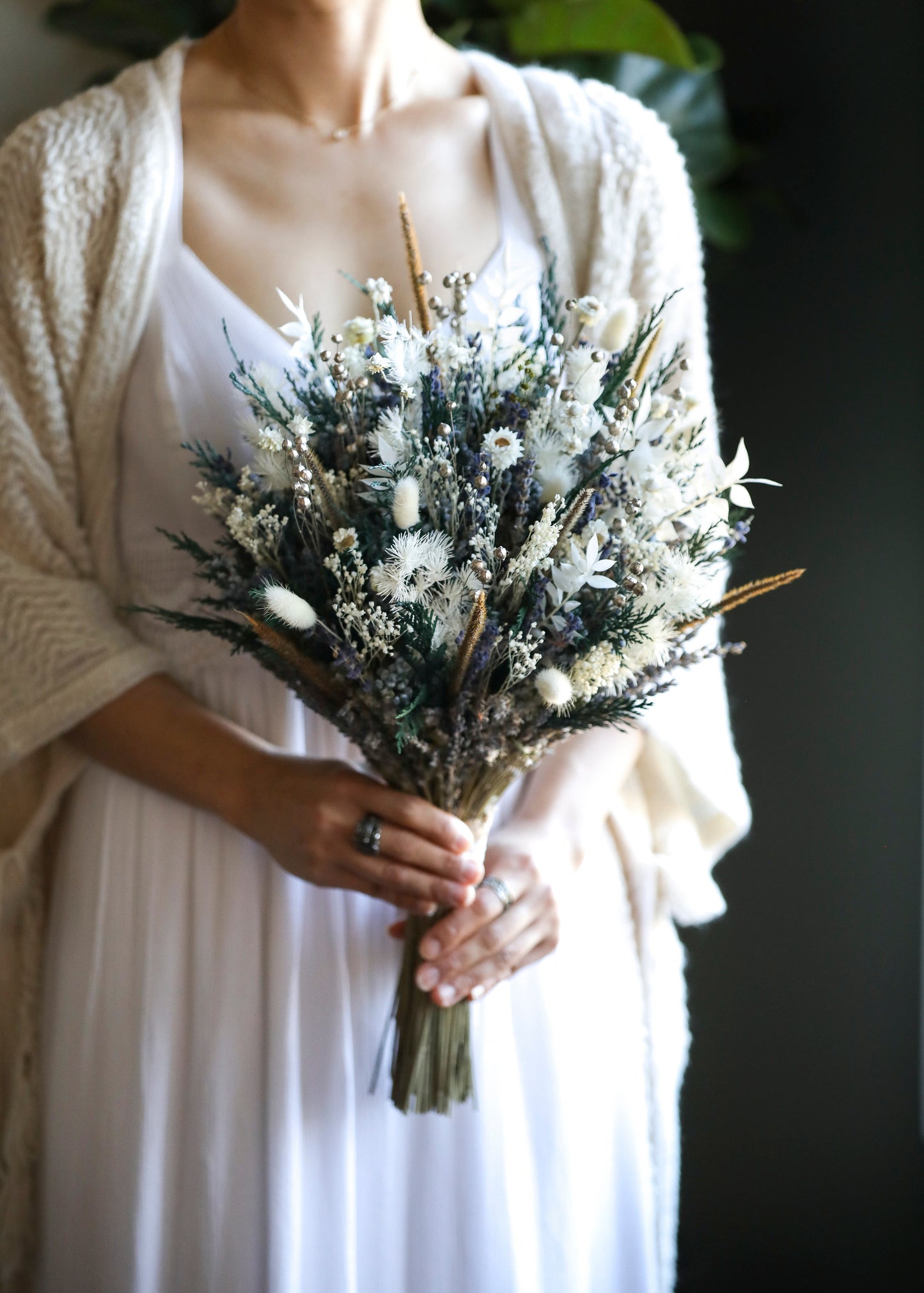 White Winter Boho Bouquet