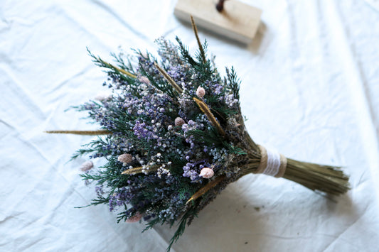 Lavender Winter Greenery Bouquet