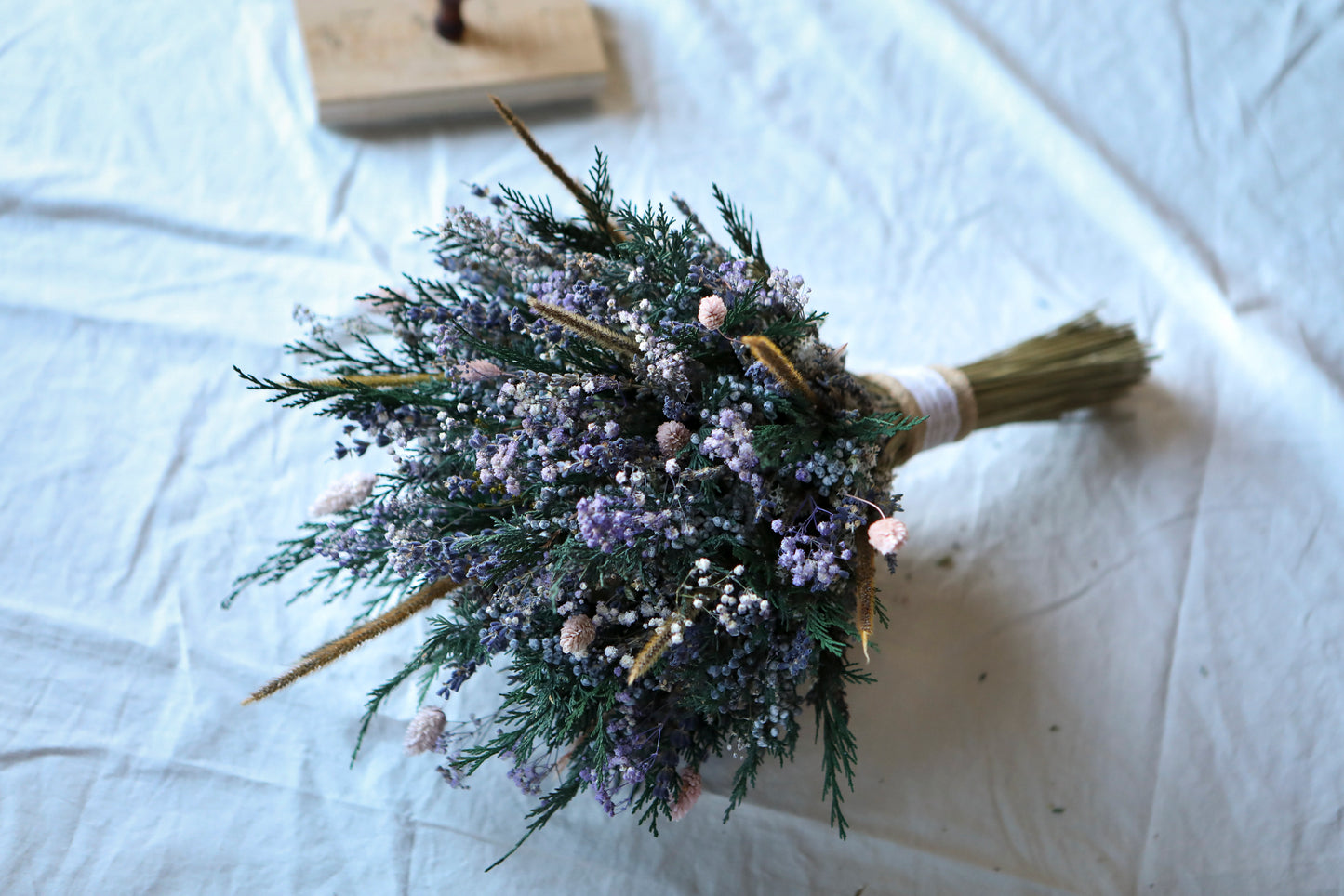 Lavender Winter Greenery Bouquet