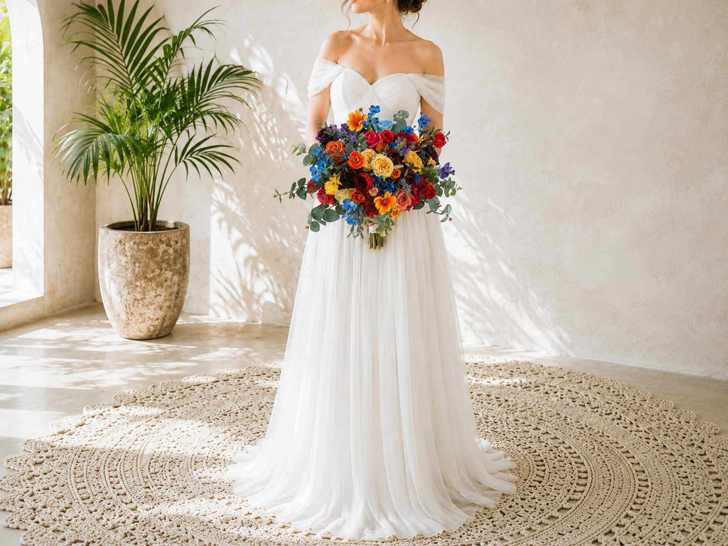 Colorful Silk Wedding Bouquet