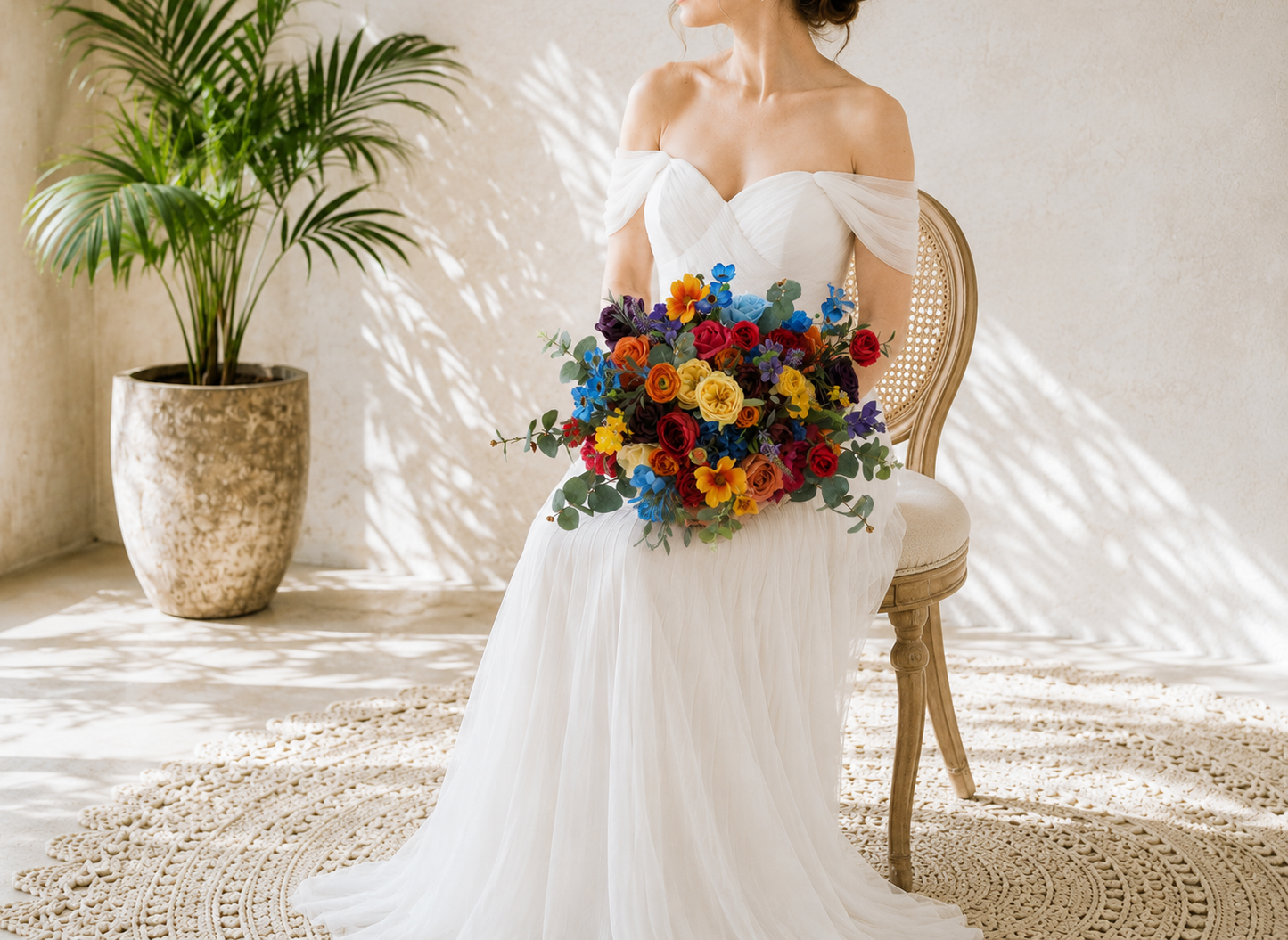 Colorful Silk Wedding Bouquet