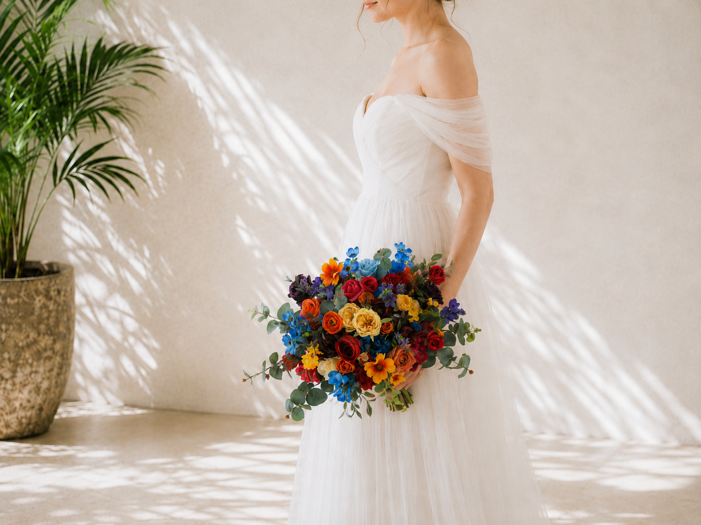Colorful Silk Wedding Bouquet