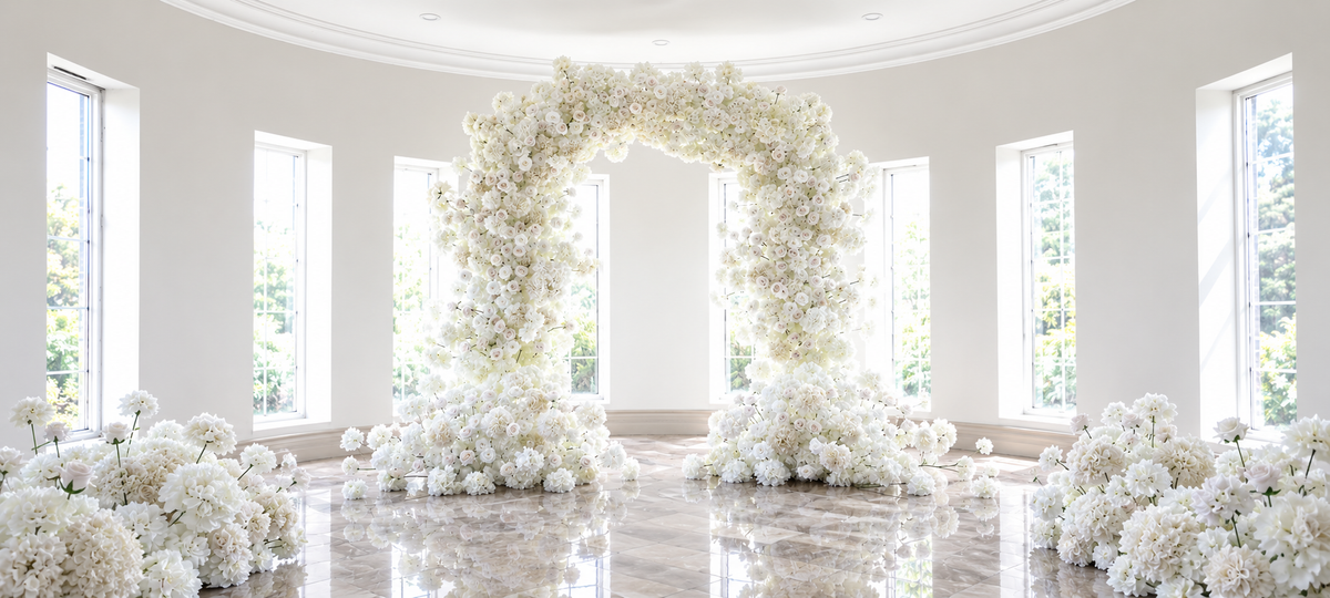 The Estate | Silk Wedding Arch Rental Niagara – Heavenpartyflowers The Estate | Silk Wedding Arch Rental Niagara – Heavenpartyflowers