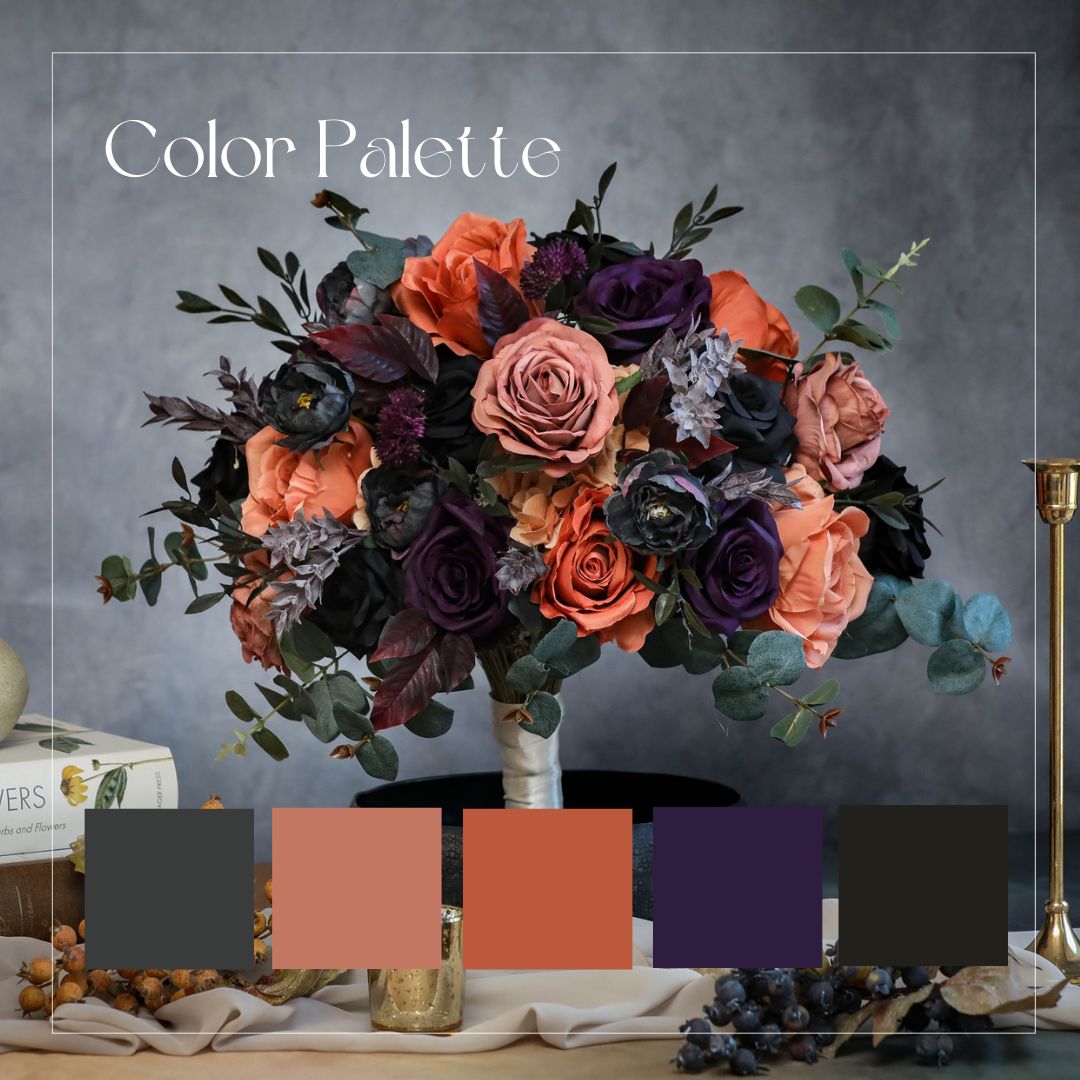 Dark Purple Terracotta Bouquet
