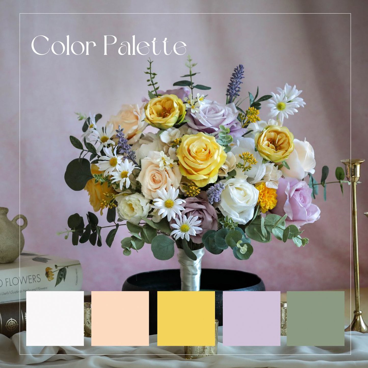 Garden Yellow Lavender Bouquet