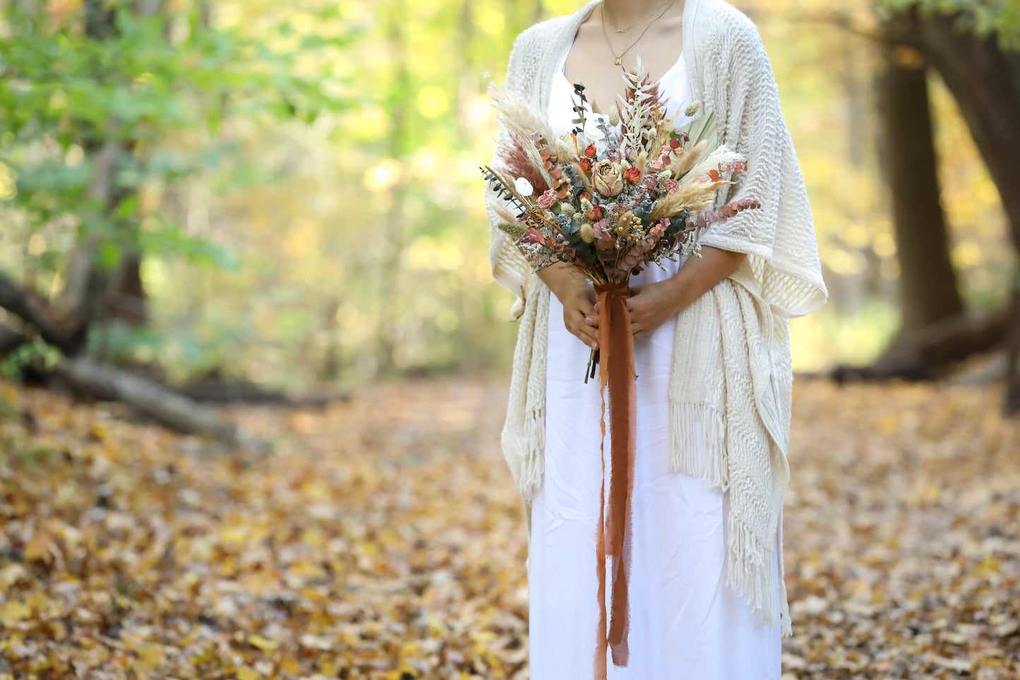 Boho Pampas wedding Bouquet