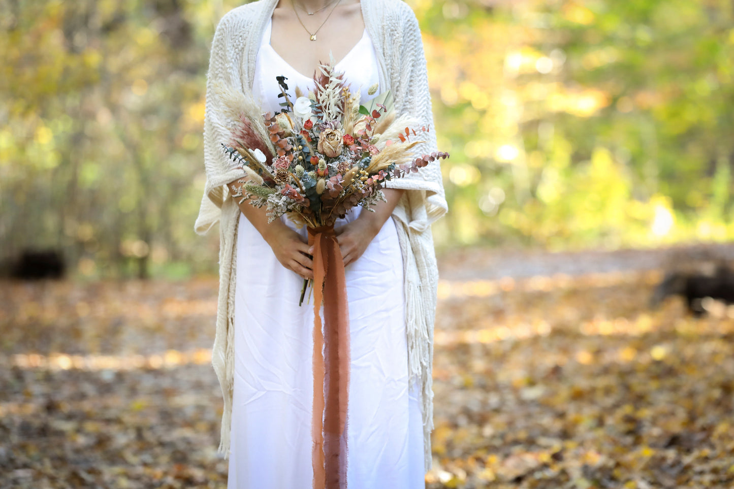 Boho Pampas wedding Bouquet