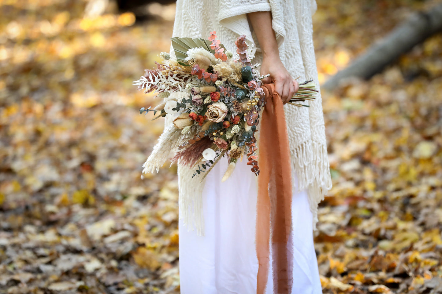 Boho Pampas wedding Bouquet