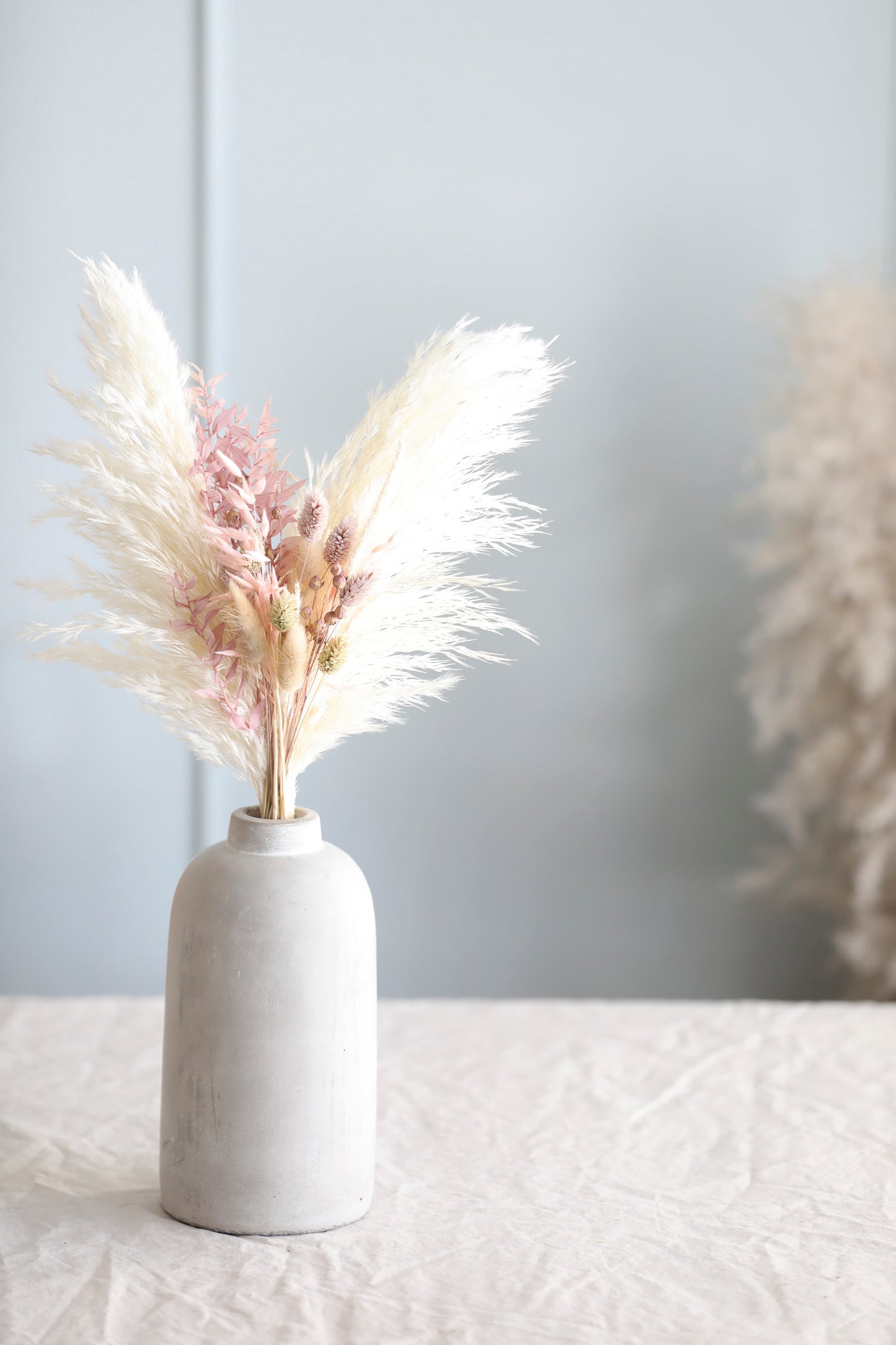 White & Pink Pampas Arrangement