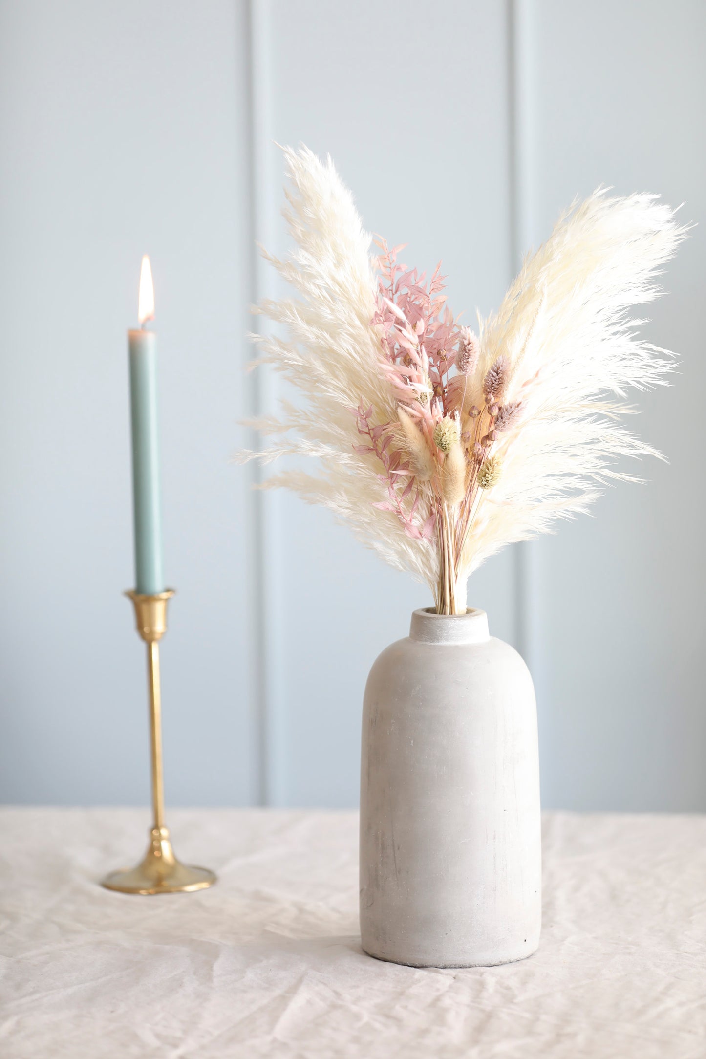 White & Pink Pampas Arrangement