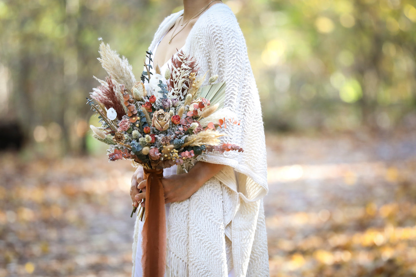 Boho Pampas wedding Bouquet