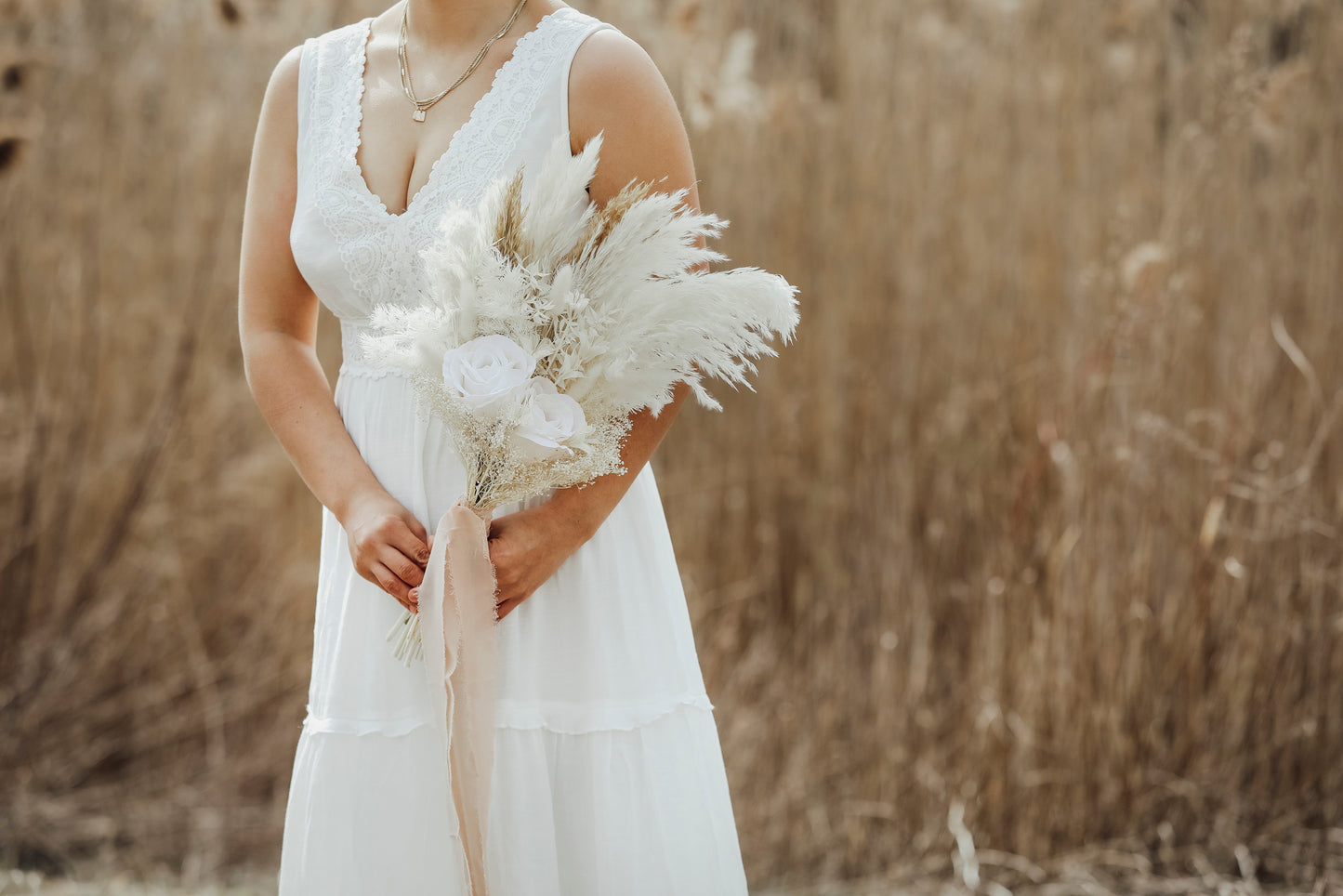Sweet White Pampas Bouquet