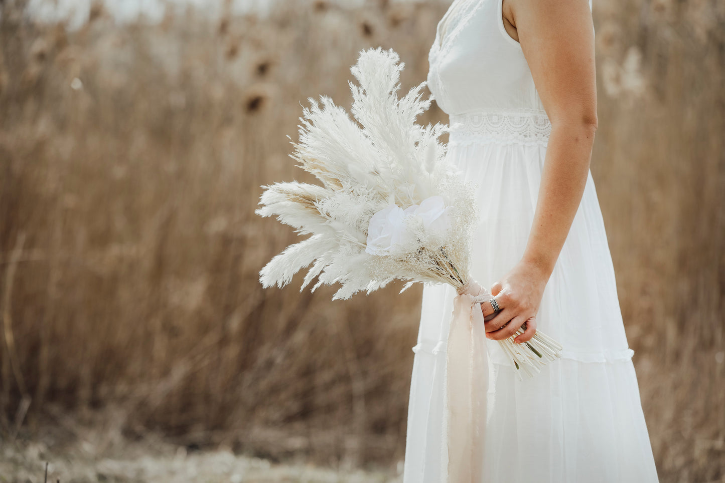 Sweet White Pampas Bouquet